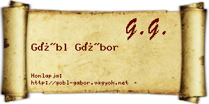 Göbl Gábor névjegykártya